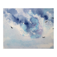 Dramatic sky || watercolor (Print Only)