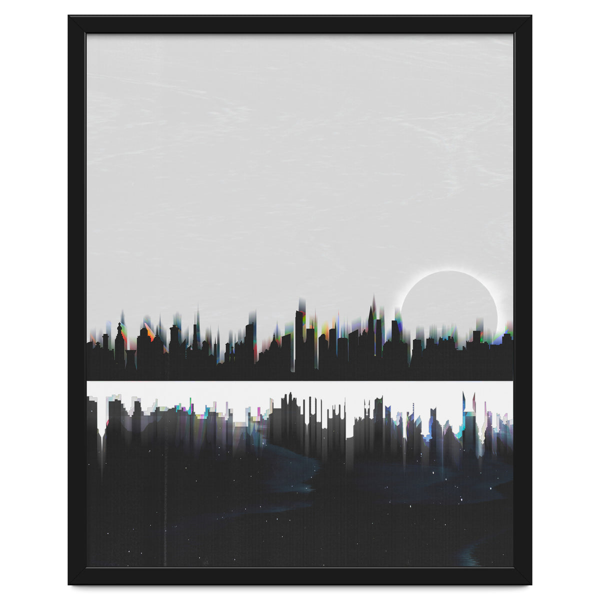 Black and white city