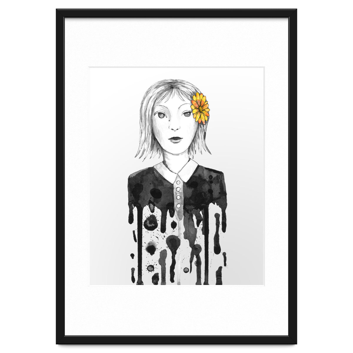 Flower dripping girl