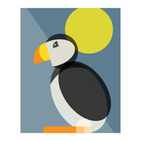 Mid Century Geometric Puffin (Print Only)