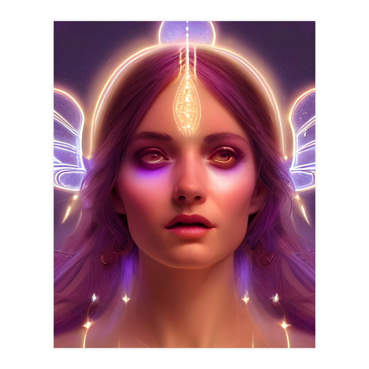 Purple Haze - Goddess of Light Digital Fantasy Artwork (Print Only)