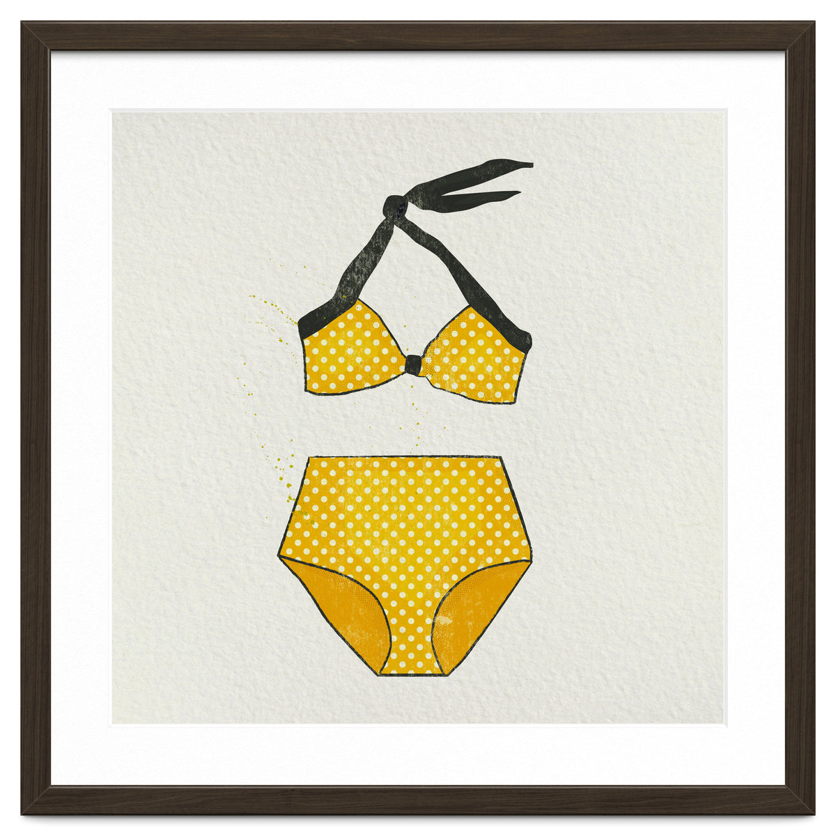 Yellow polka dot bikini
