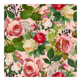Vintage Botanical, Blush Floral Rose Illustration, Nature Plants Bohemian Painting, Royal Garden (Print Only) thumbnail