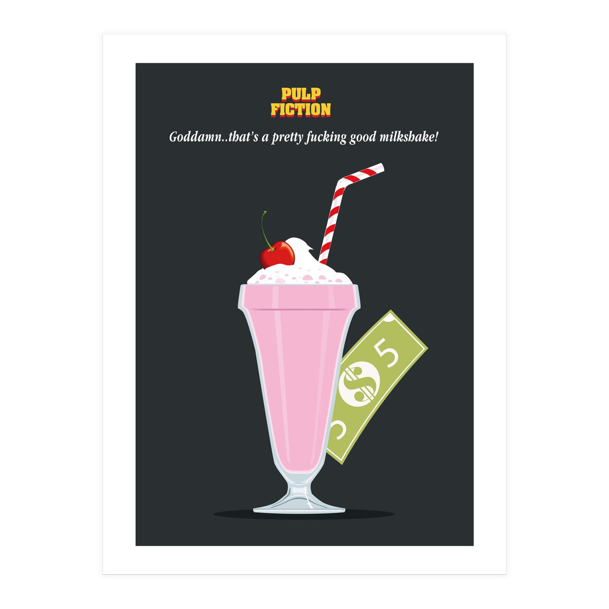 Mia Wallace Pulp Fiction movie poster (Print Only)