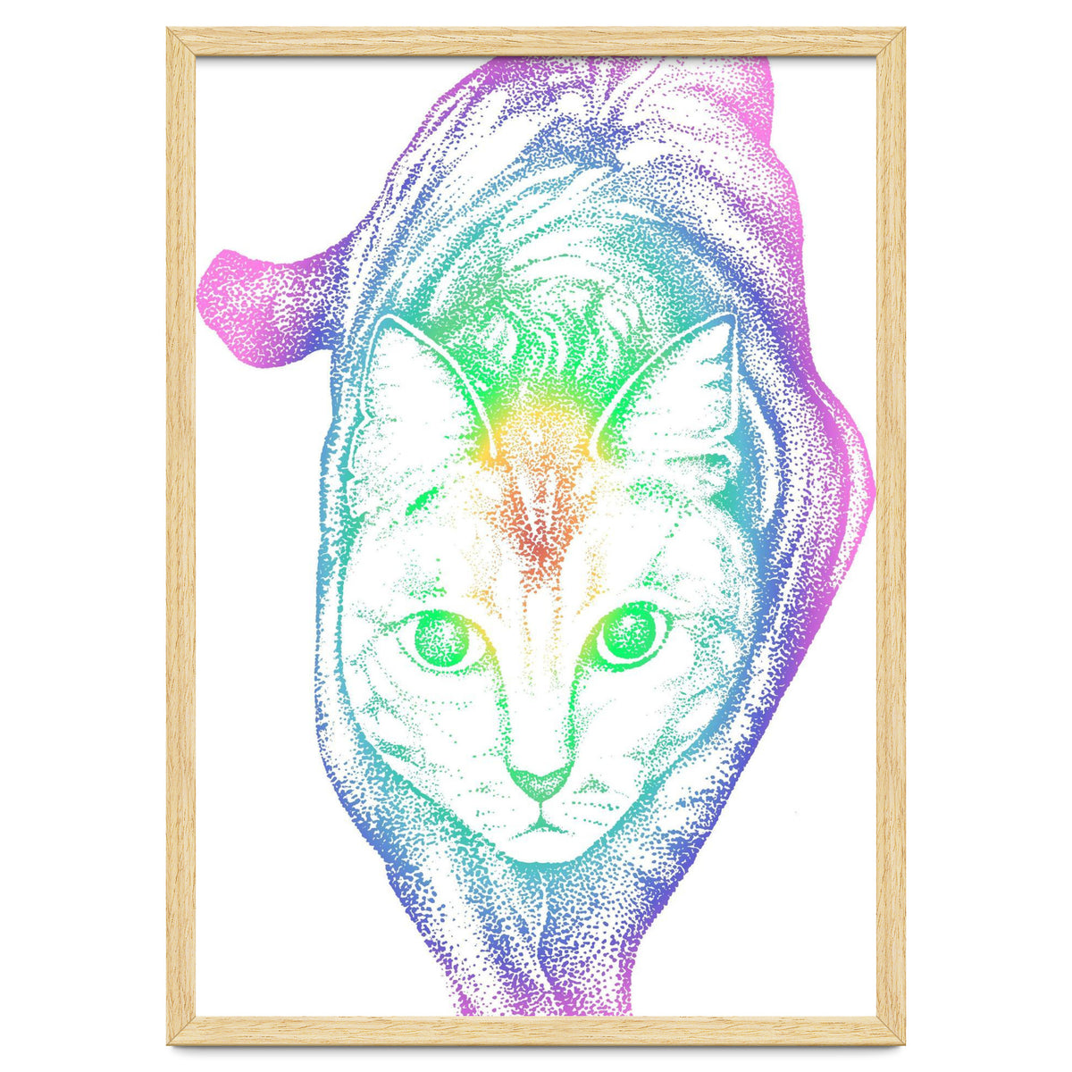 Rainbow Pastel Cat