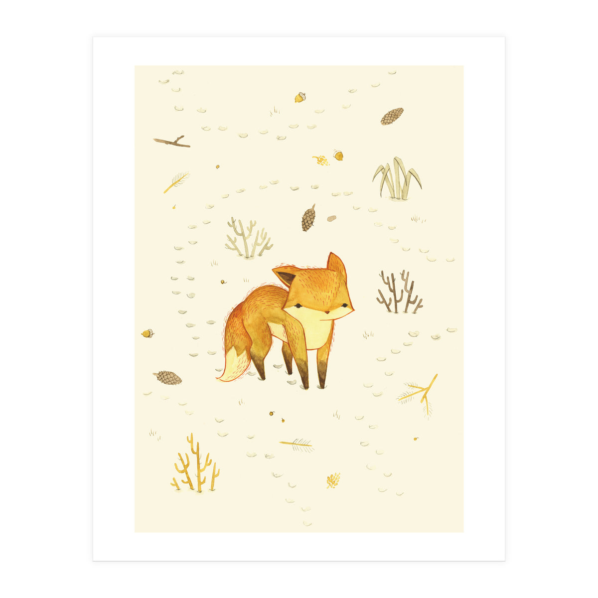 Lonely Winter Fox (Print Only)