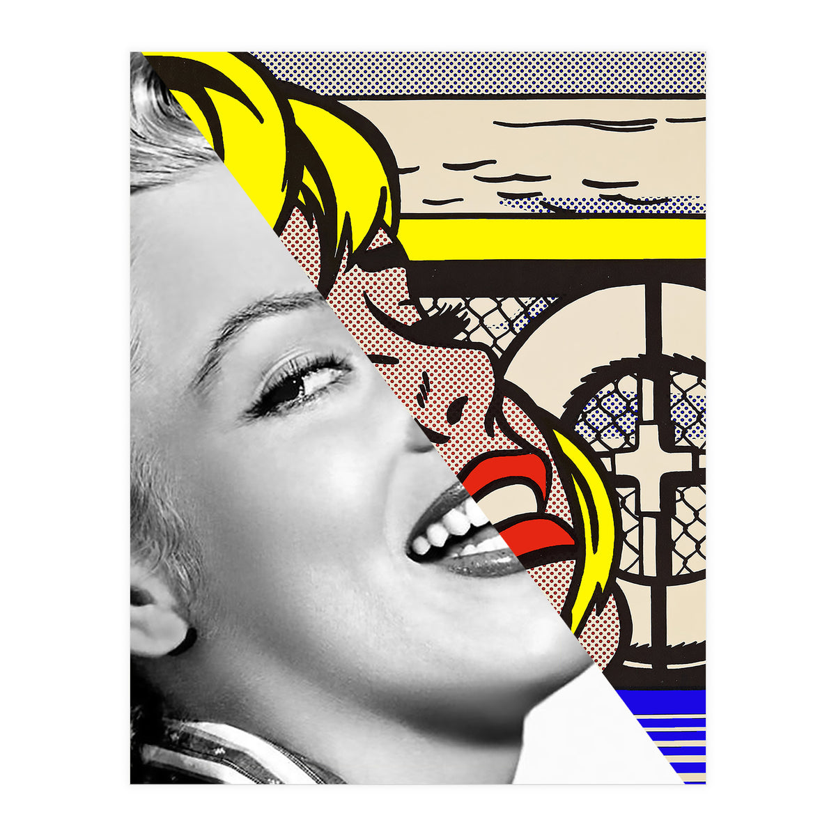 Lichtenstein's Sailboat Girl & Marylin Monroe (Print Only)