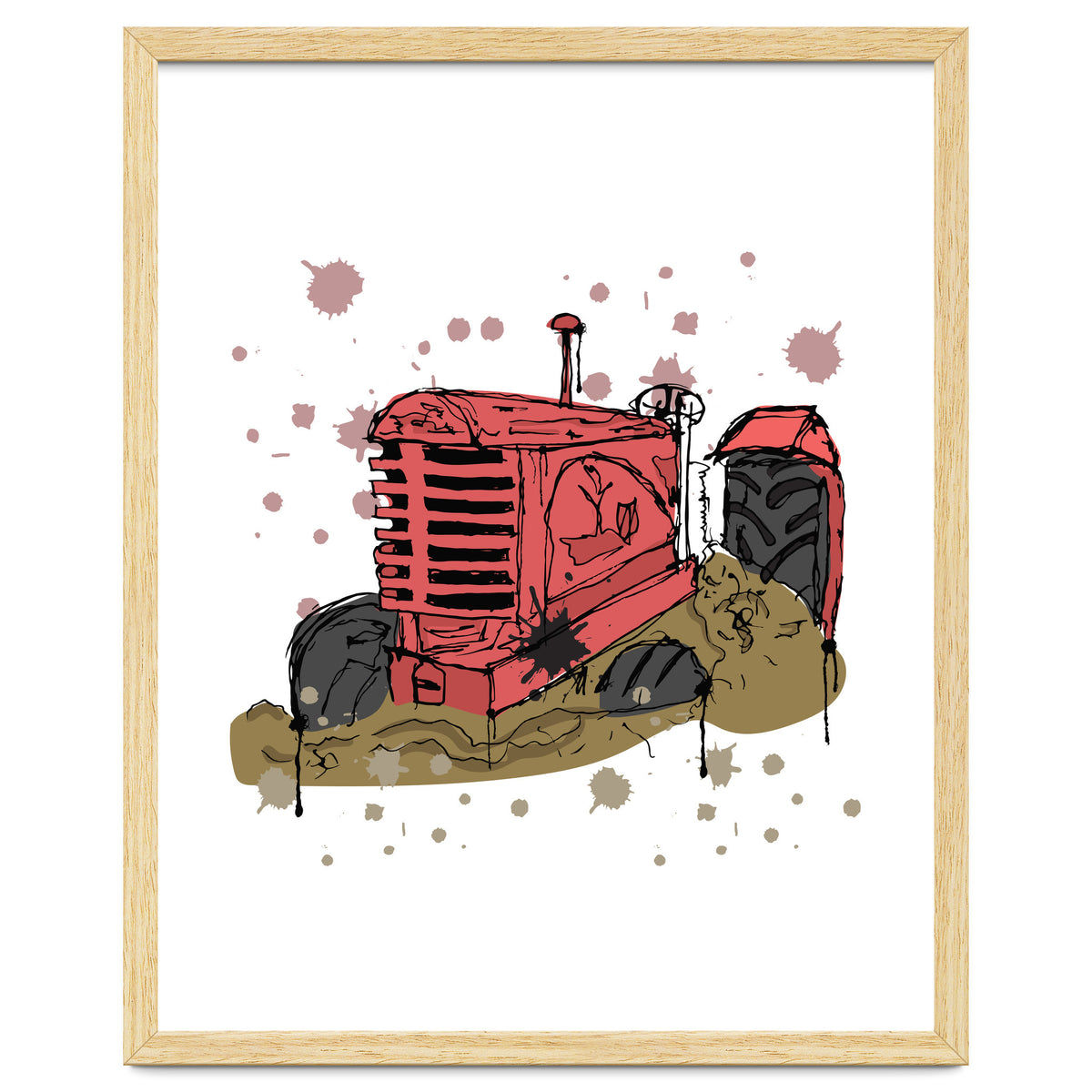 Abandoned tractor sketch