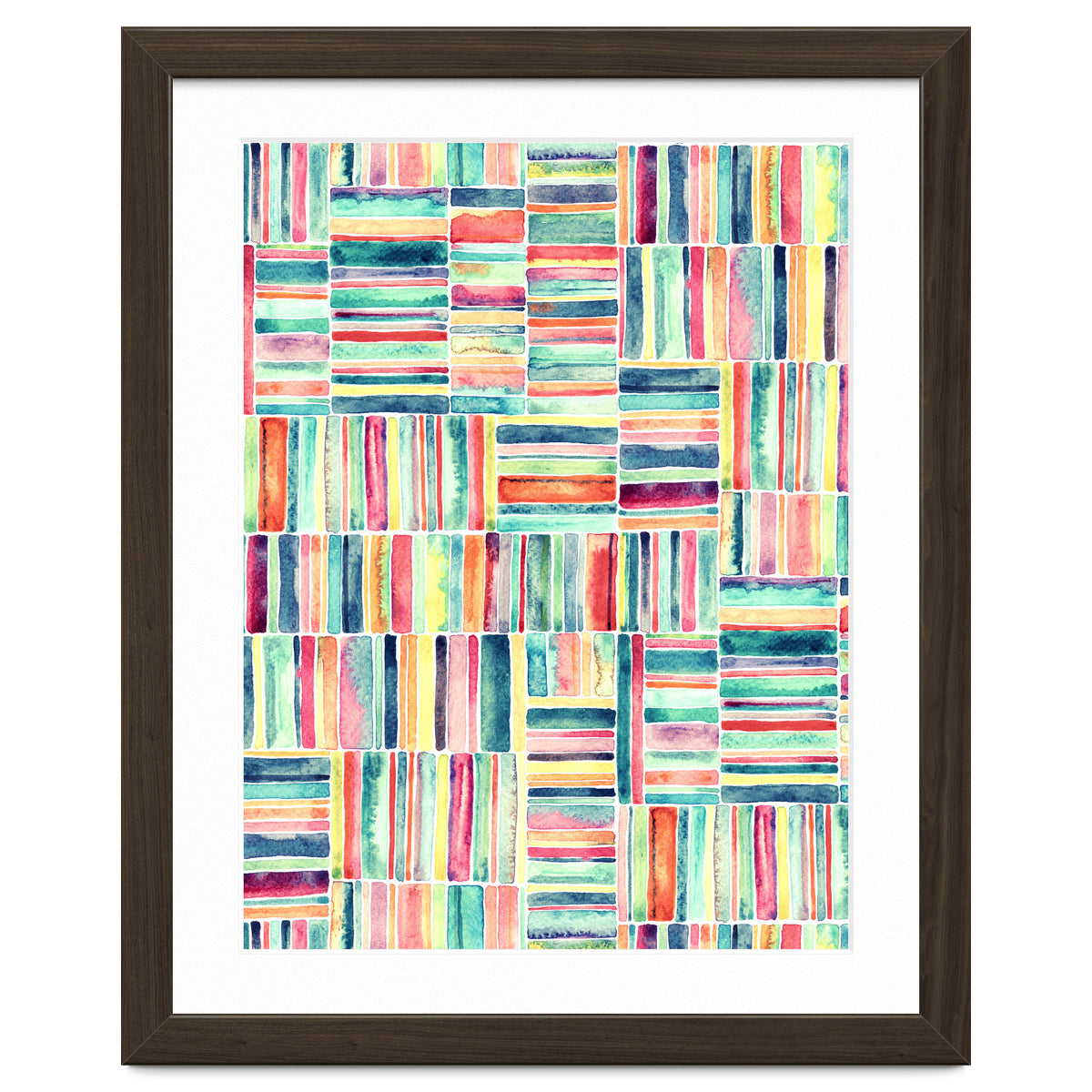 Retro Beach Chair Pastel Watercolor Stripes