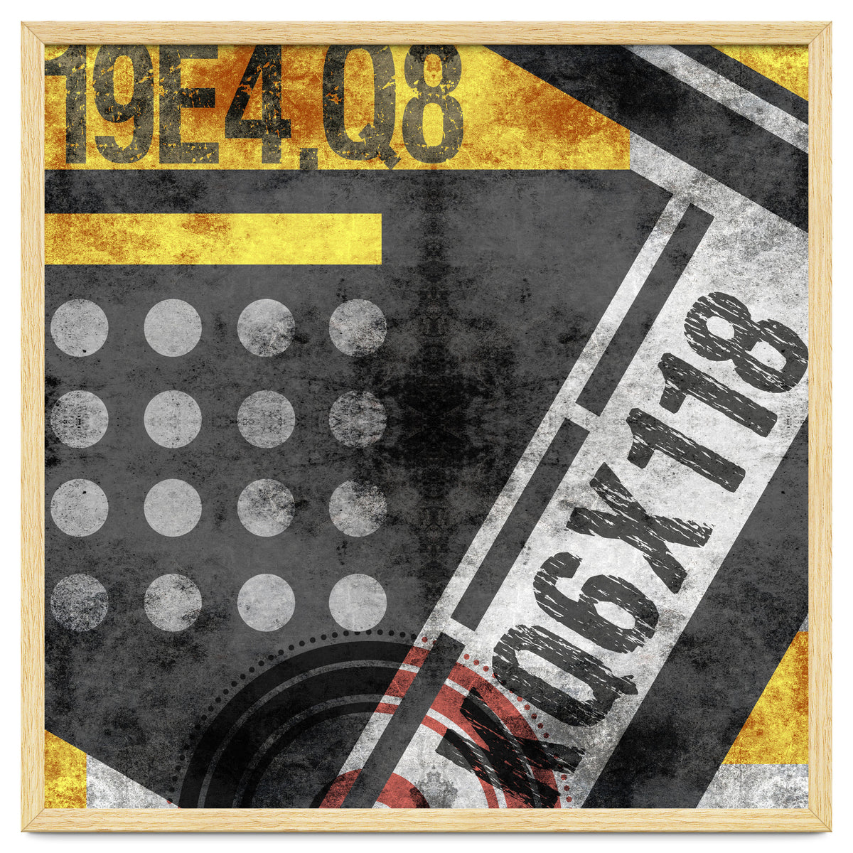 Abstract Industrial Black And Yellow