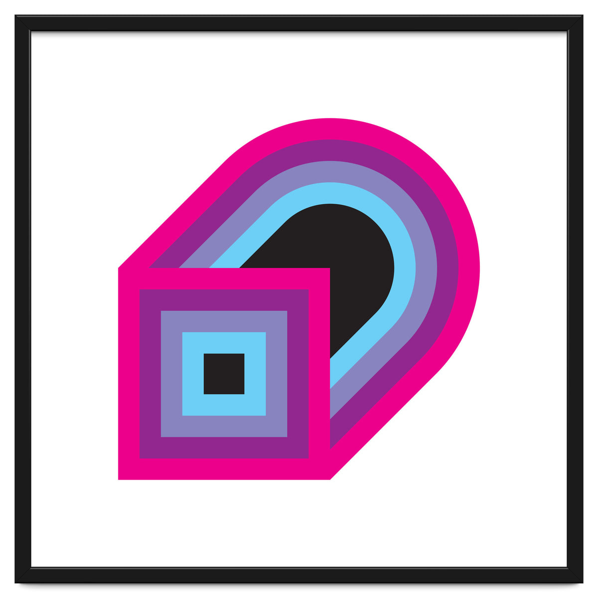 Geometric Shapes No. 41 - purple, blue & lilac