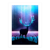 Greenery Deer - Sterling Magenta (Print Only) thumbnail