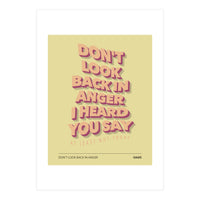 Oasis - Don't Look Back In Anger (Print Only)