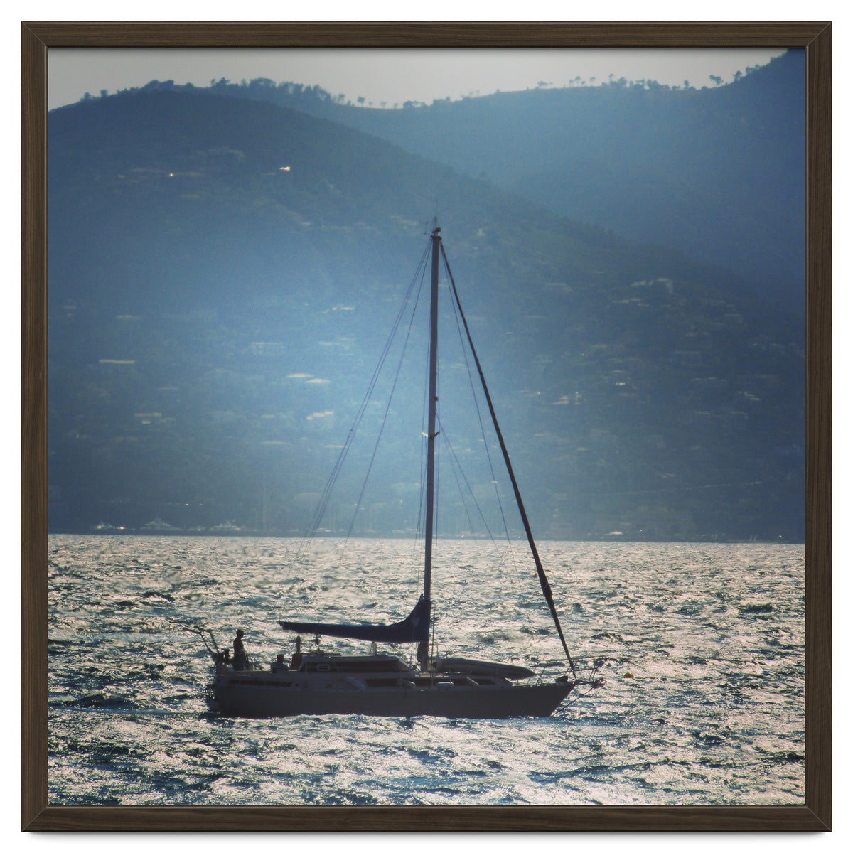 Sailing boat at sunset