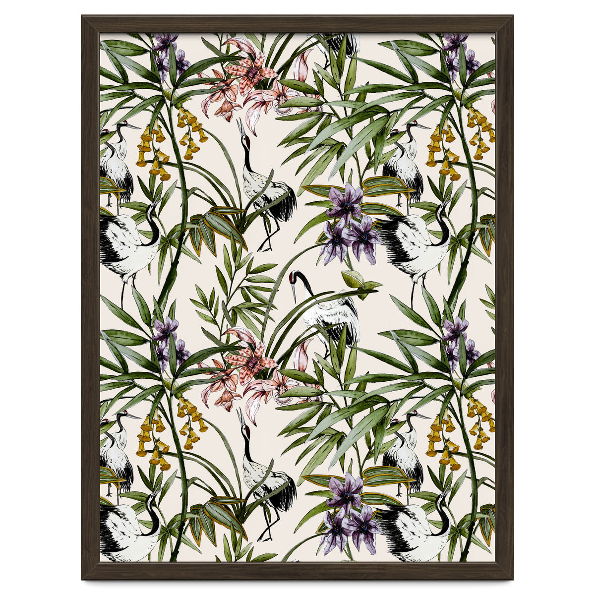 Asian crane pattern - 02