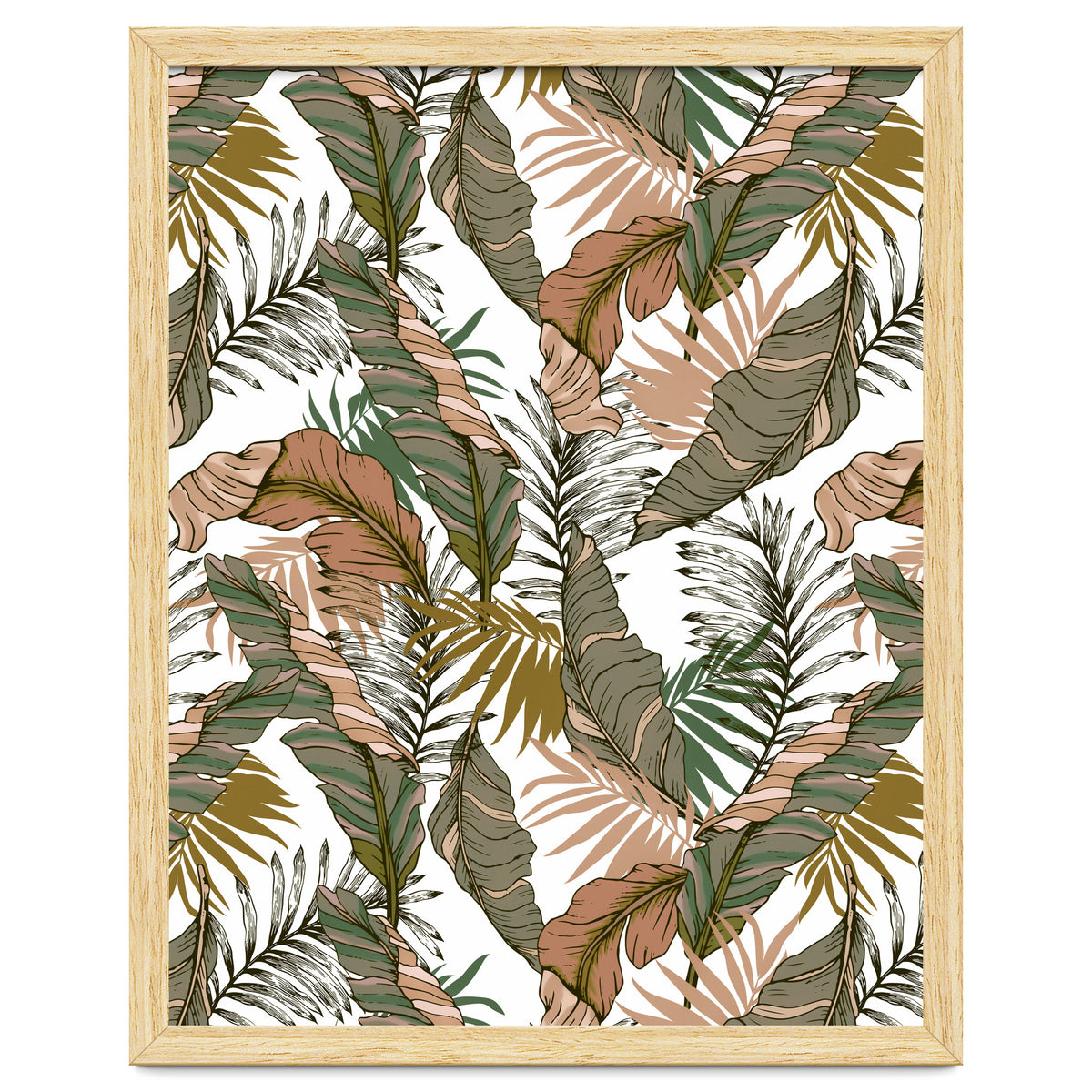 Drawing of wild tropical jungle I