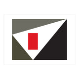 Geometric Shapes No. 86 - grey & red (Print Only) thumbnail