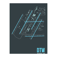 Detroit Airport Layout (Print Only)