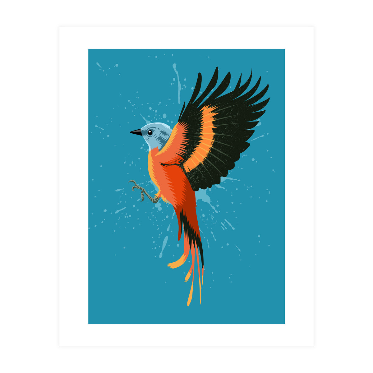 Tropical flying bird (Print Only)