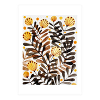 Flowers and foliage - yellow (Print Only)
