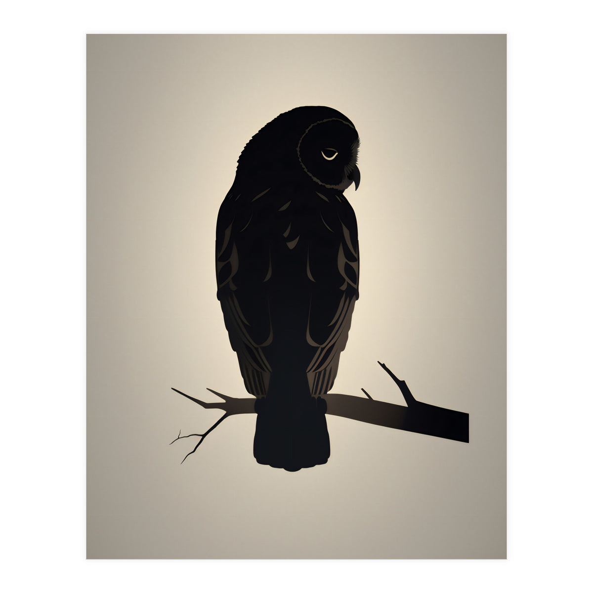 Owl Minimalist Picture (Print Only)