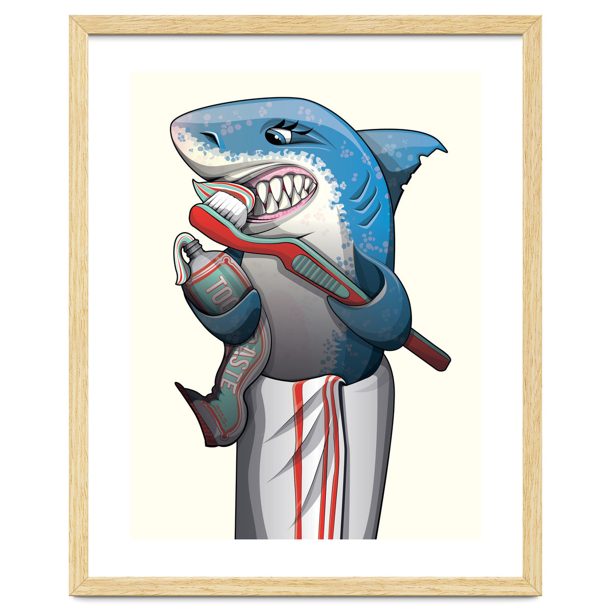 Great White Shark Brushing Teeth