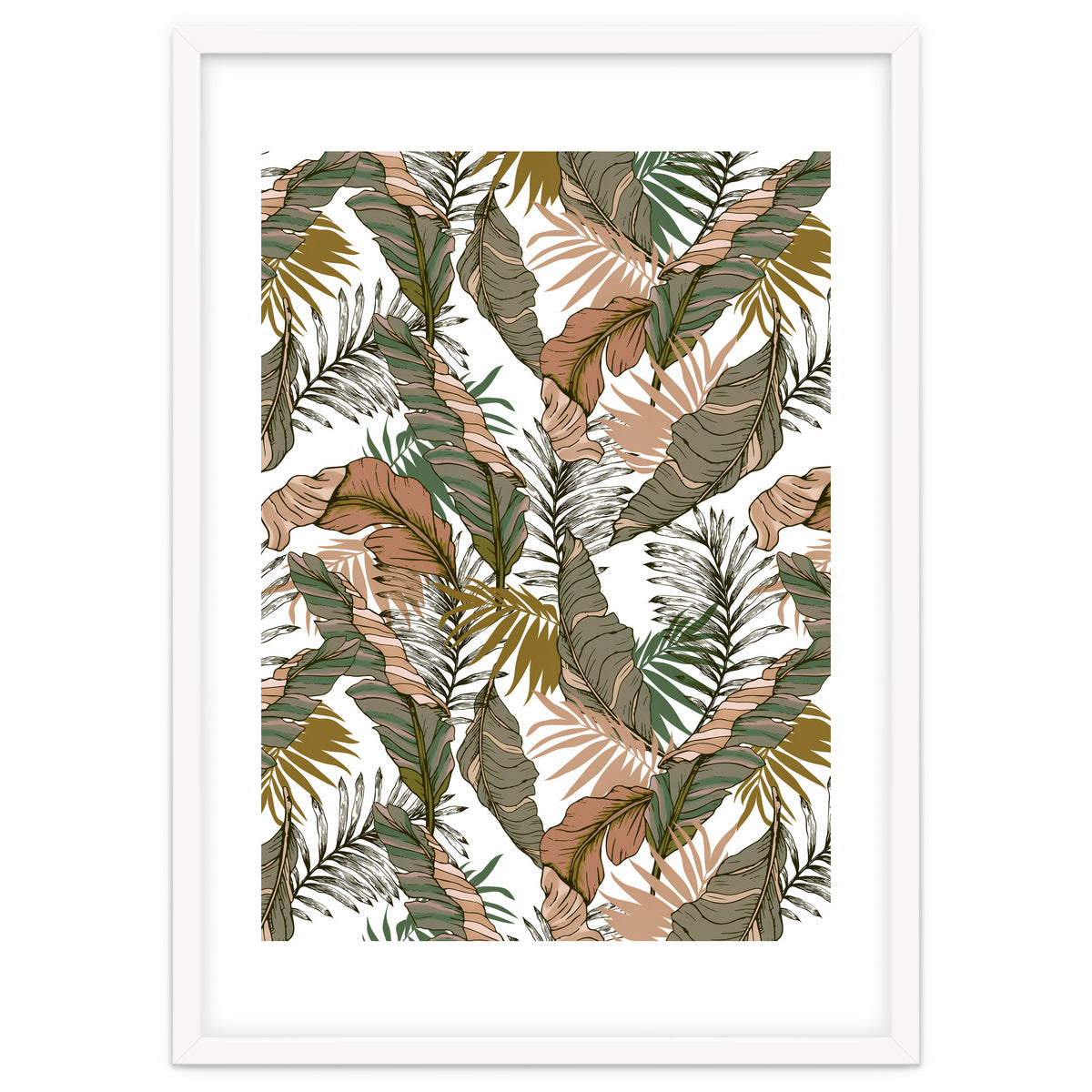 Drawing of wild tropical jungle I