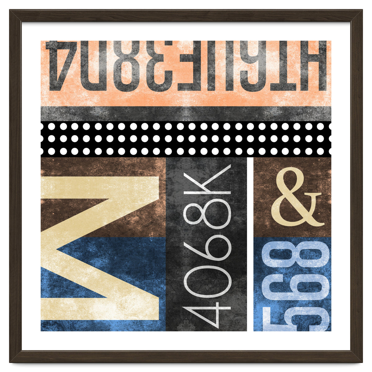 Typographic Industrial Abstract - M