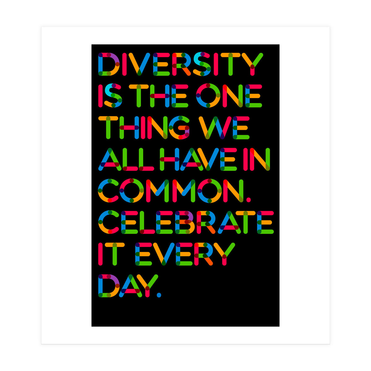 DIVERSITY (black Version) (Print Only)