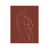 Female chest line-brown (Print Only) thumbnail