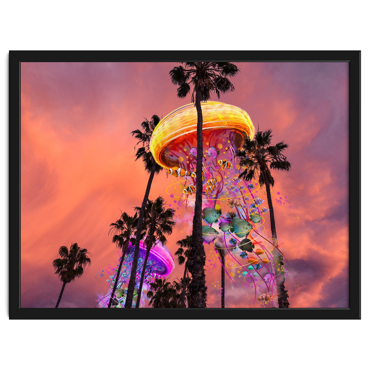 Electric Jellyfish in Palm Trees