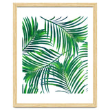 Palm Paradise, Tropical Leaves, Beachy Watercolor Painting, Minimal Nature Botanical Illustration thumbnail