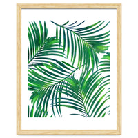 Palm Paradise, Tropical Leaves, Beachy Watercolor Painting, Minimal Nature Botanical Illustration