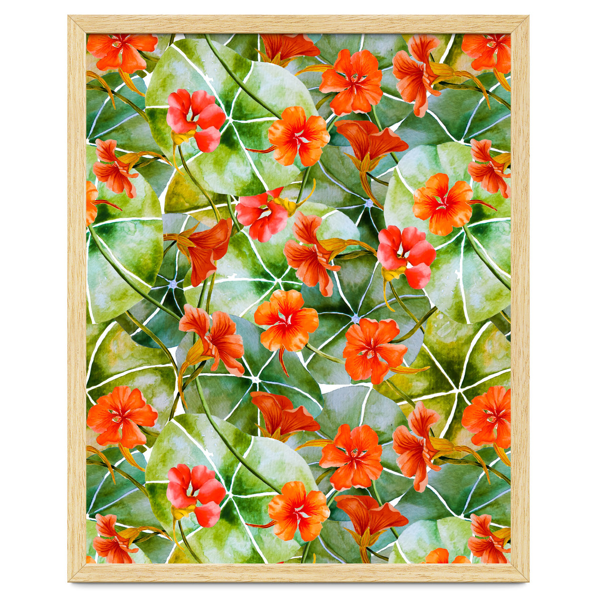 Nasturtiums watercolor 01