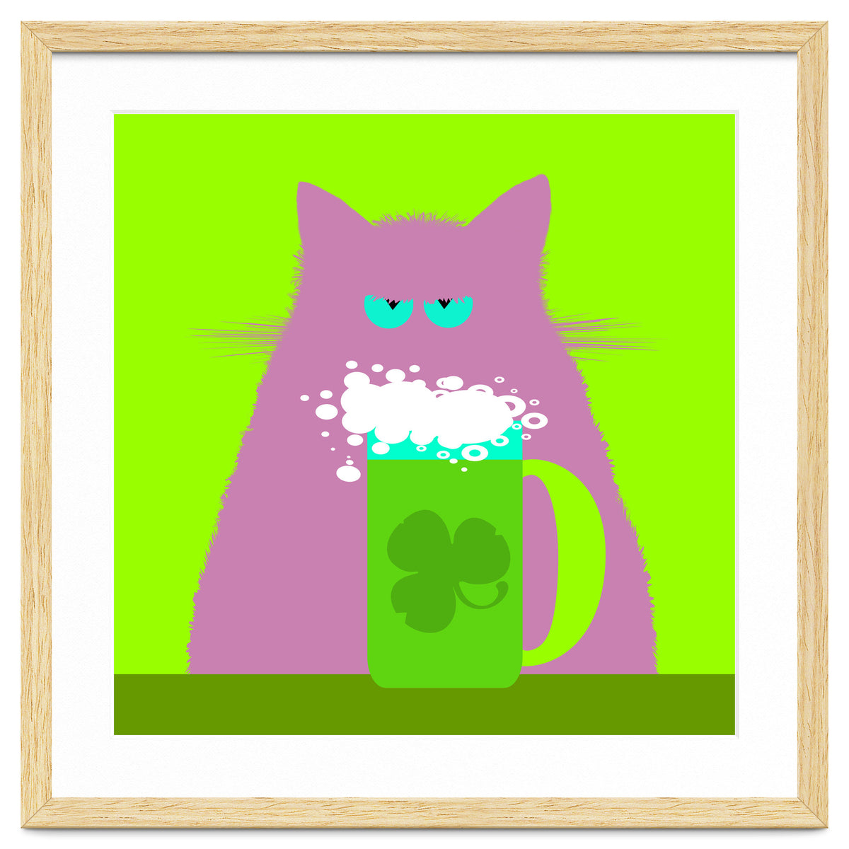 Saint Patrick's Day Lilac Cat