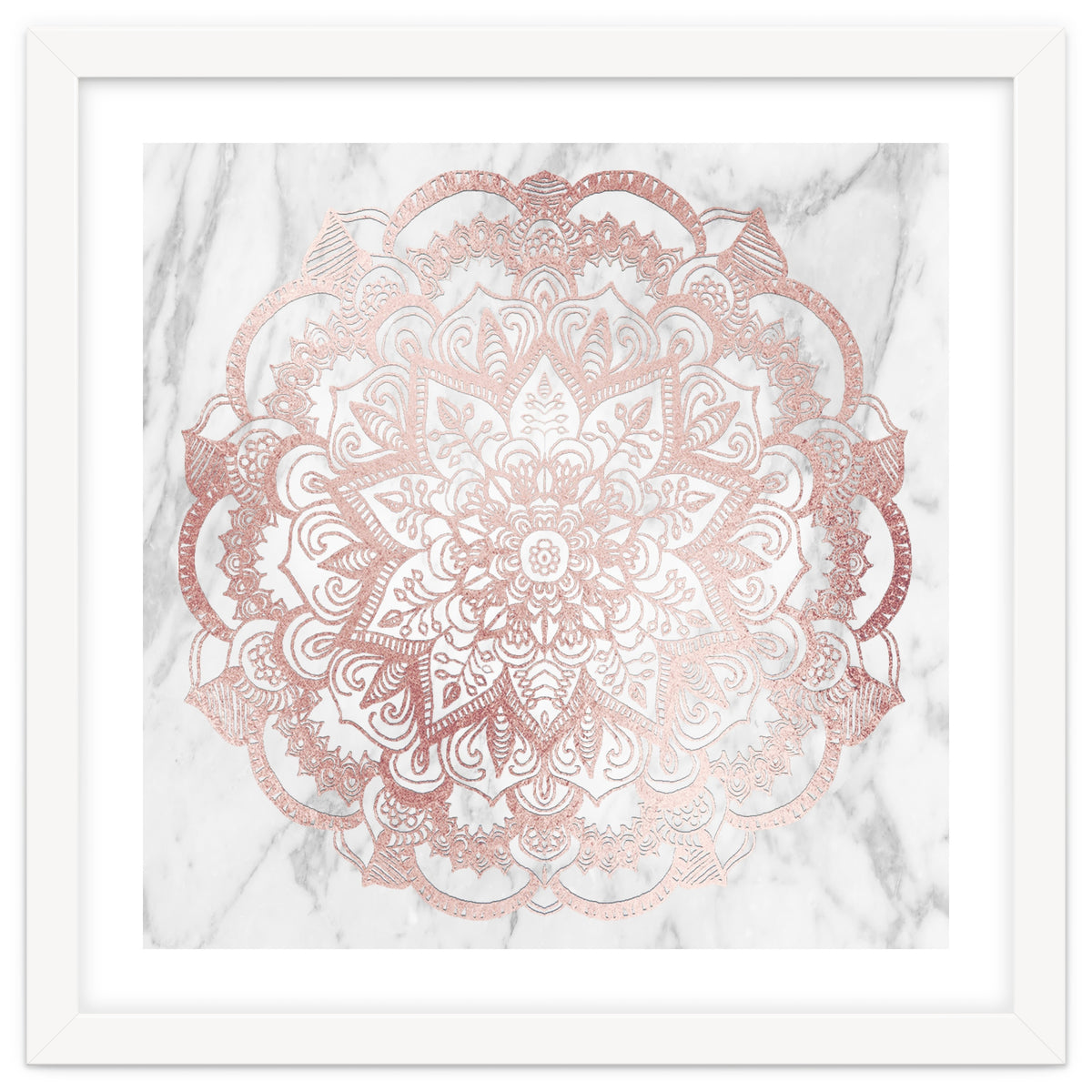 Rose Gold Mandala Star