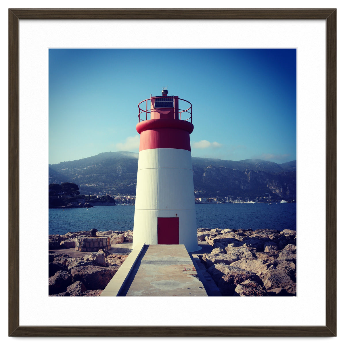 Red and white lighthouse