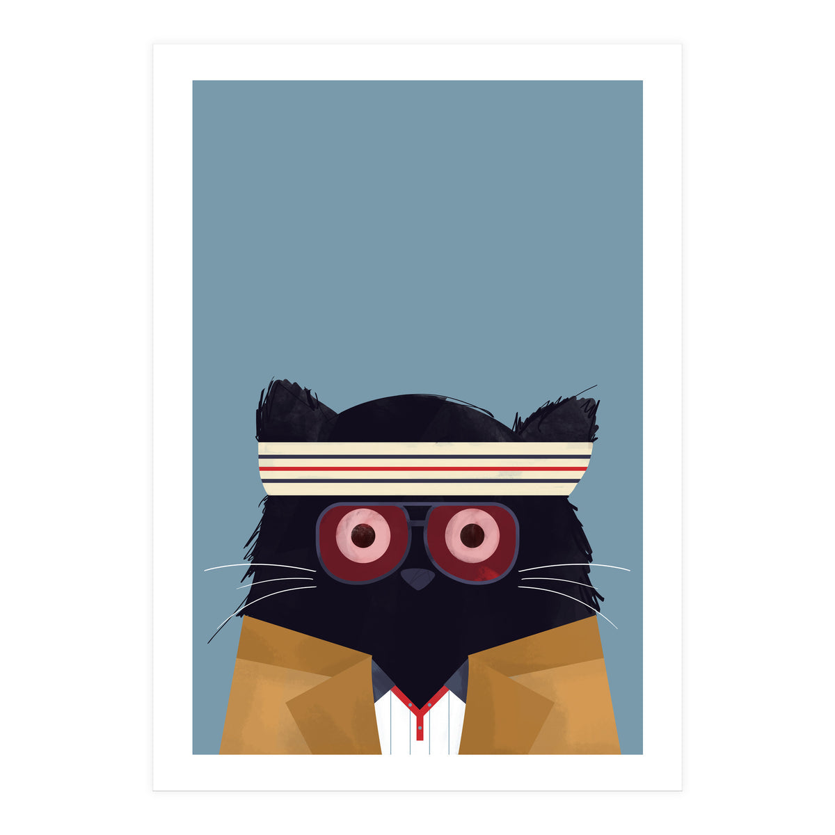 Doozal Cat Tenenbaum (Print Only)