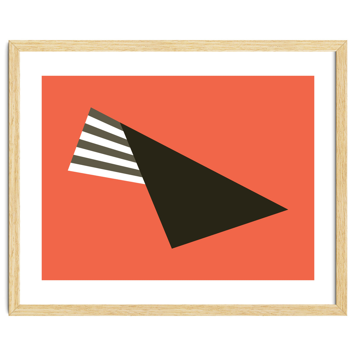 Geometric Shapes No. 75 - pink & stripes