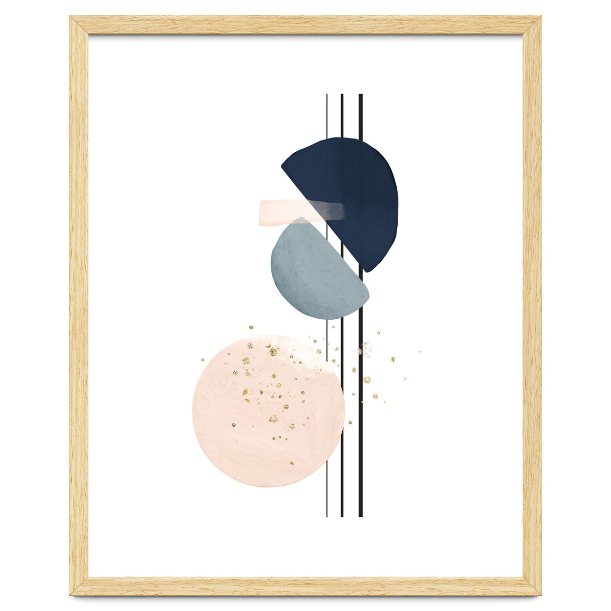 Abstract Study Blush and Navy Blue