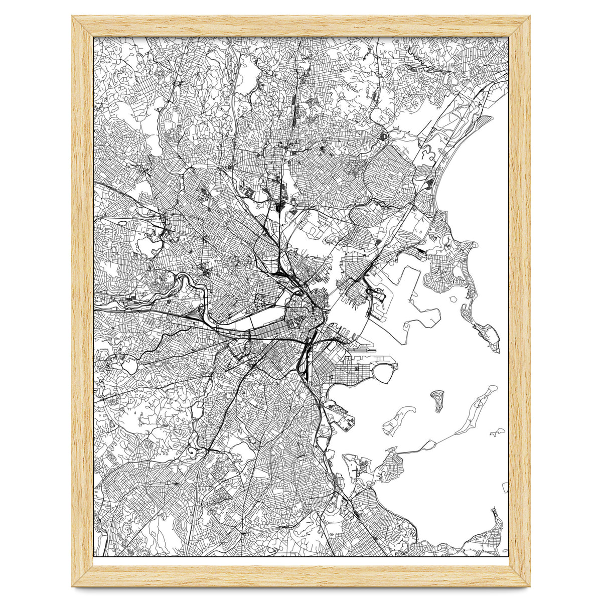 Boston White Map