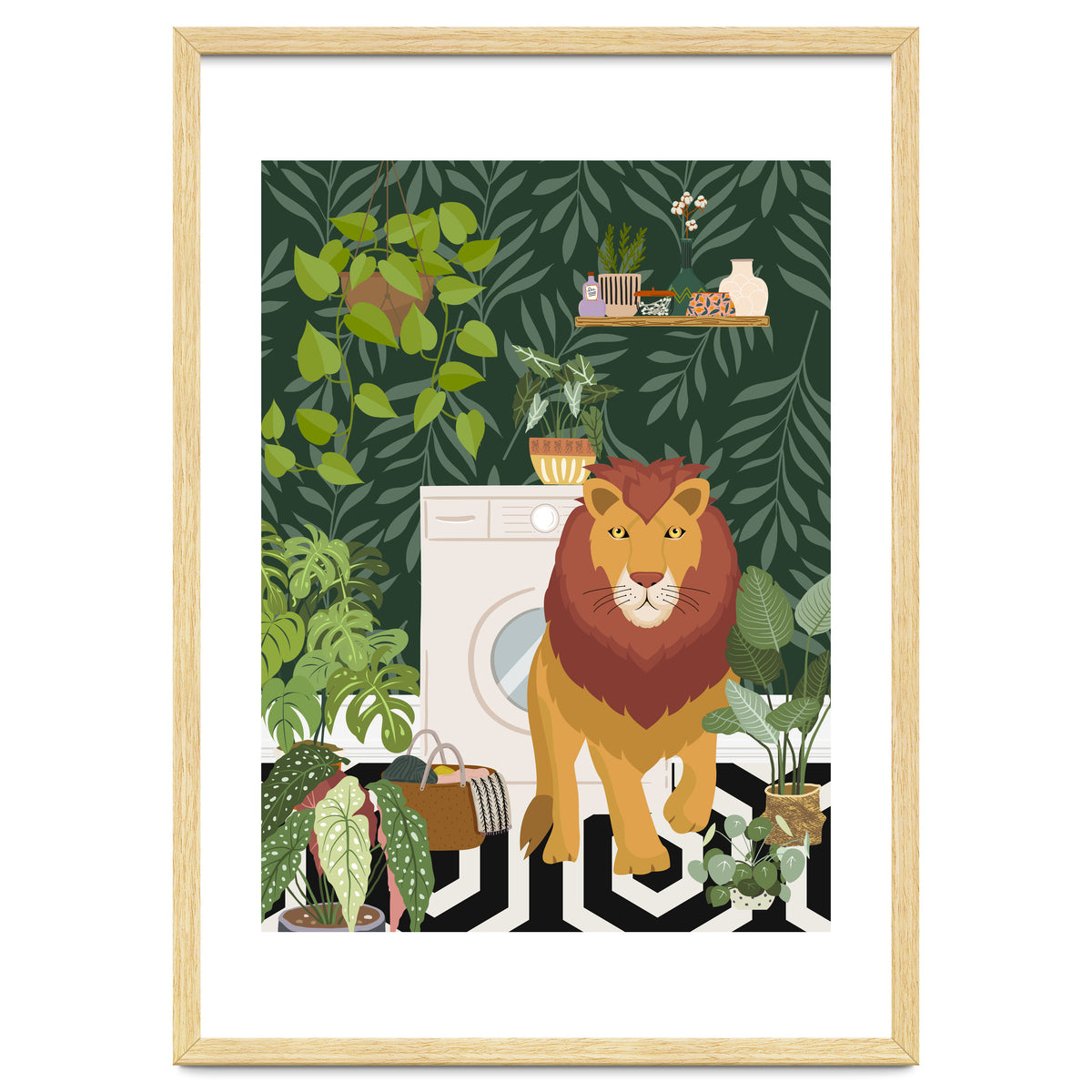 Lion in Laundry Room