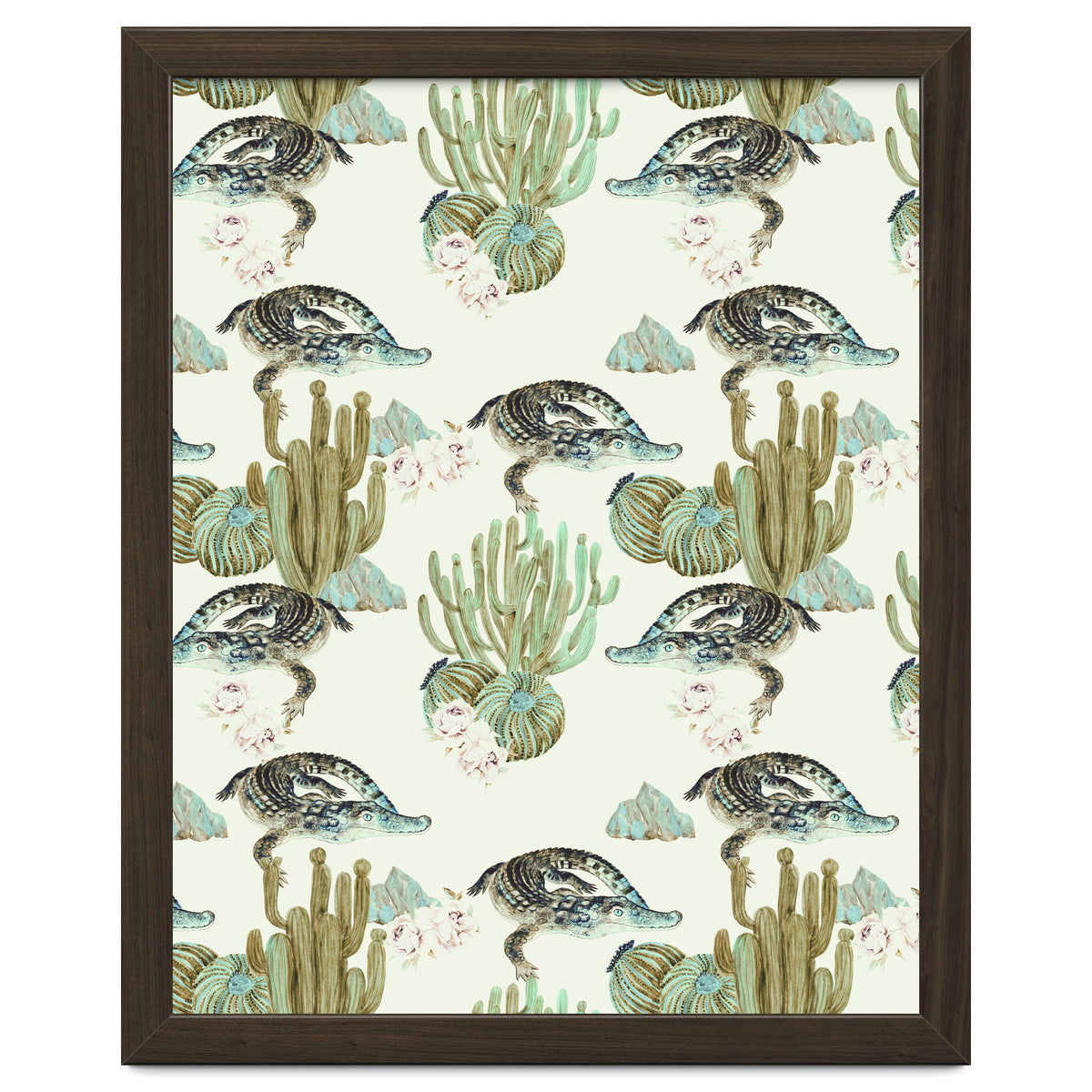 Crocodile pattern on the cactus