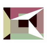 Geometric Shapes No. 26 - green & purple (Print Only) thumbnail