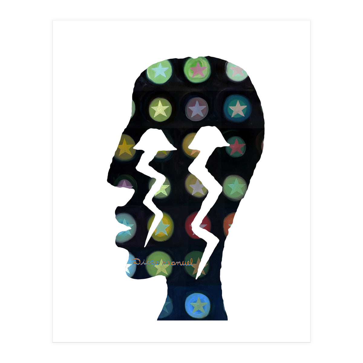 Perfil Con Rayos 13 (Print Only)