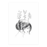 Hand Drawn Flower Girl (Print Only) thumbnail