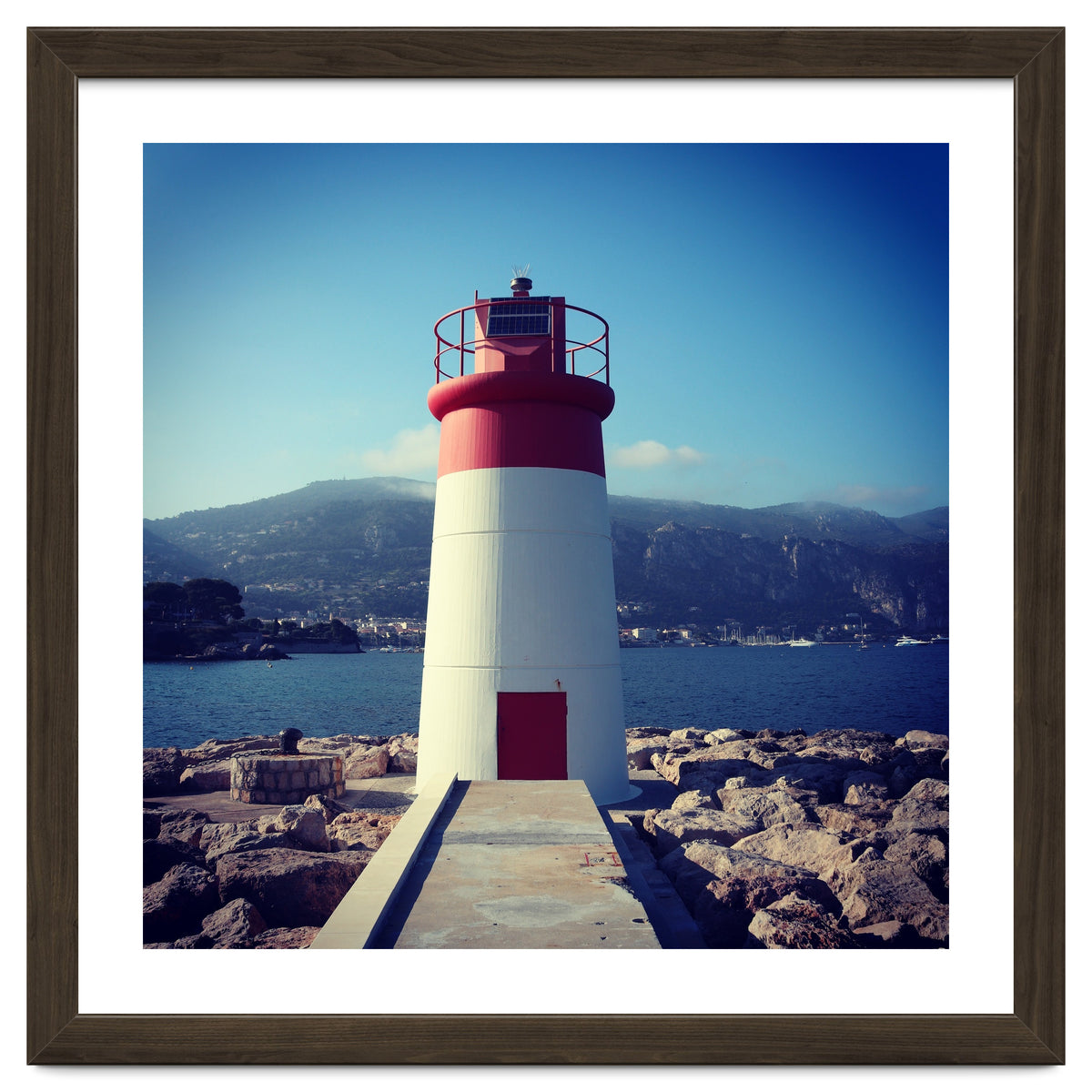 Red and white lighthouse
