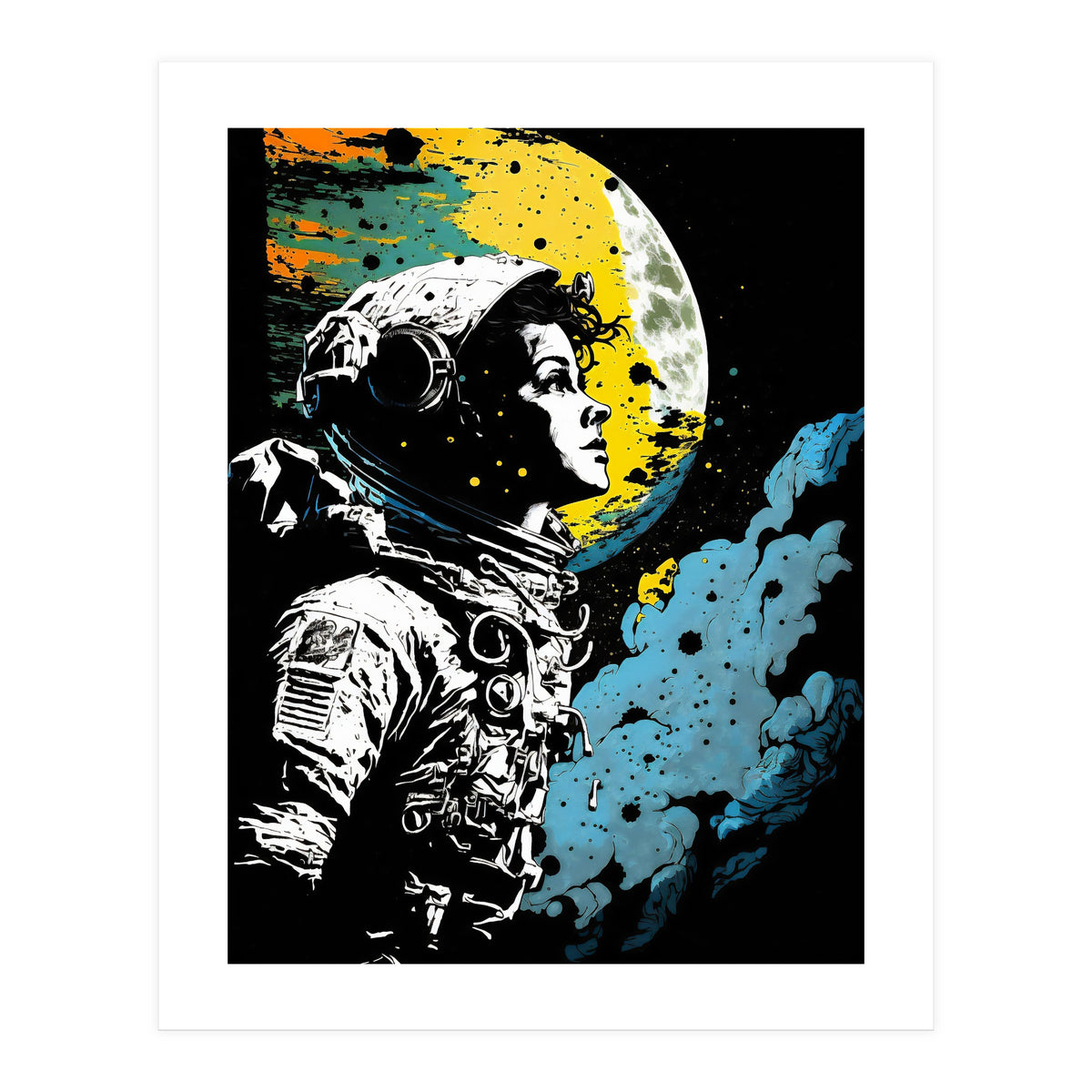Astronaut Girl Illustration (Print Only)