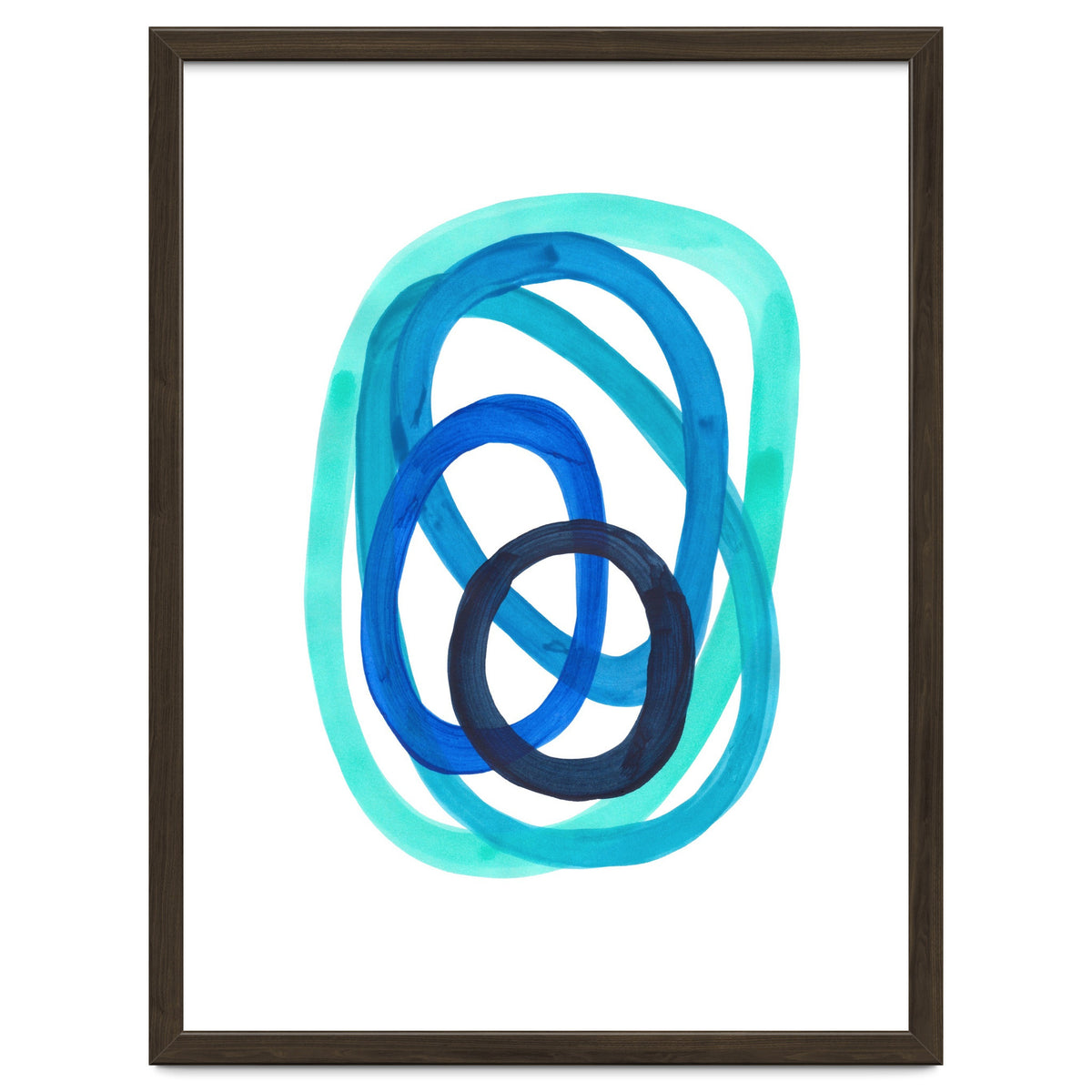 Marine Blues Blue Teal Turquoise Navy Blue Nesting Circles