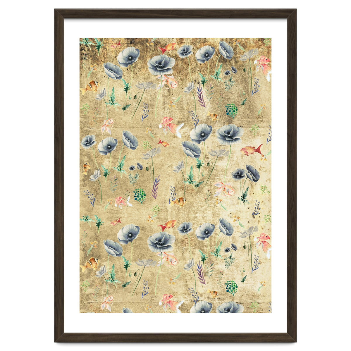 Fishes & Garden #Gold-plated